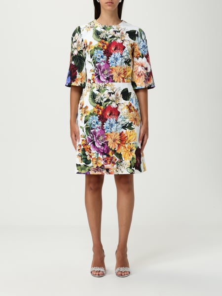 Abito Dolce & Gabbana in misto cotone con stampa floreale