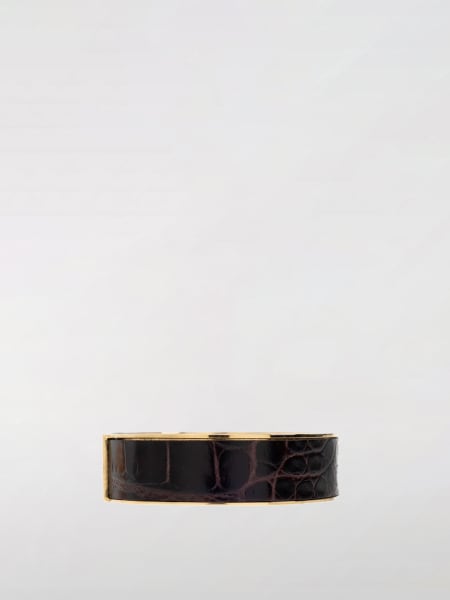 Bracciale Dsquared2 in ottone e pelle stampa cocco