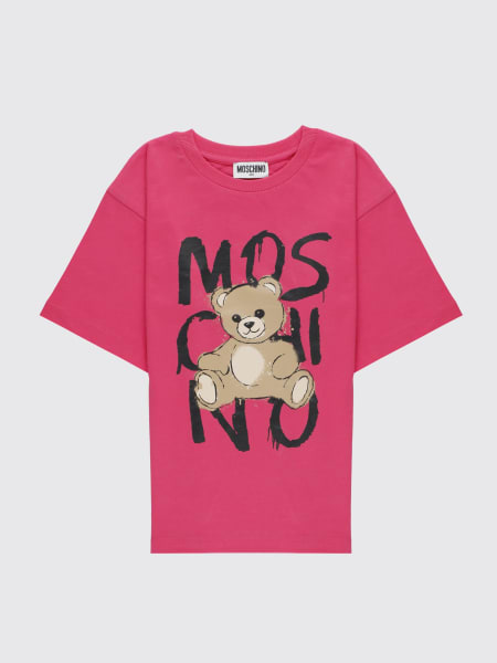 T-shirt in cotone con stampa Teddy Bear Moschino
