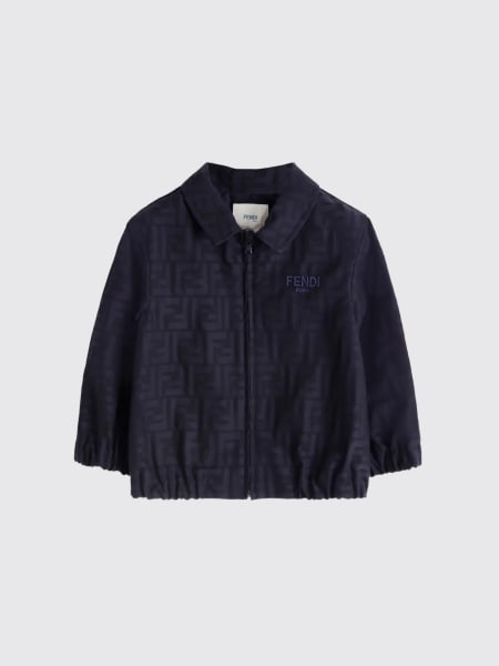 Blouson Fendi in denim con motivo monogram