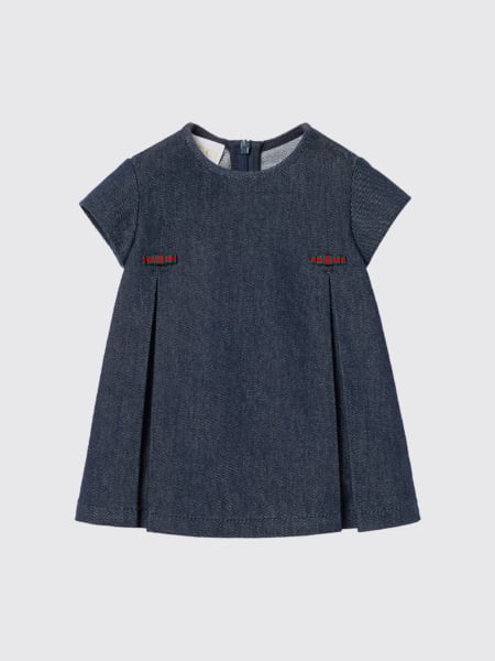 Abito di jeans con fiocco Web Gucci