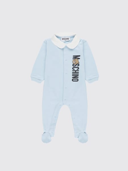 Tuta in cotone con stampa logo Moschino