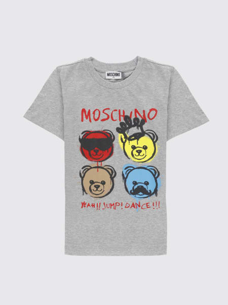 T-shirt in cotone con stampa Teddy Bear Moschino