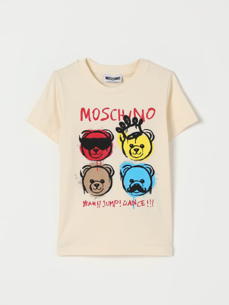 T-shirt in cotone con stampa Teddy Bear Moschino