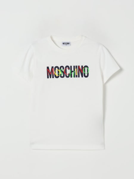 T-shirt in cotone con logo Moschino
