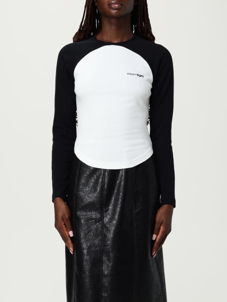 T-shirt in cotone con logo CourrÈges