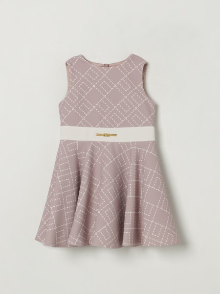 Abito con logo all-over Elisabetta Franchi La Mia Bambina