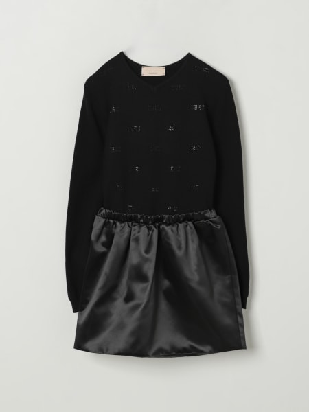 Abito con logo di strass Elisabetta Franchi La Mia Bambina