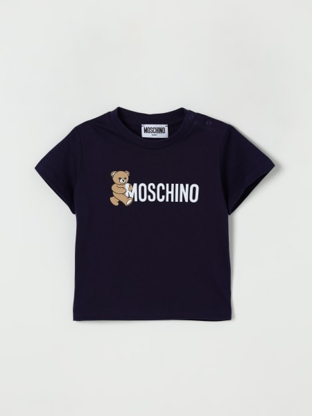 T-shirt in cotone con logo Teddy Moschino