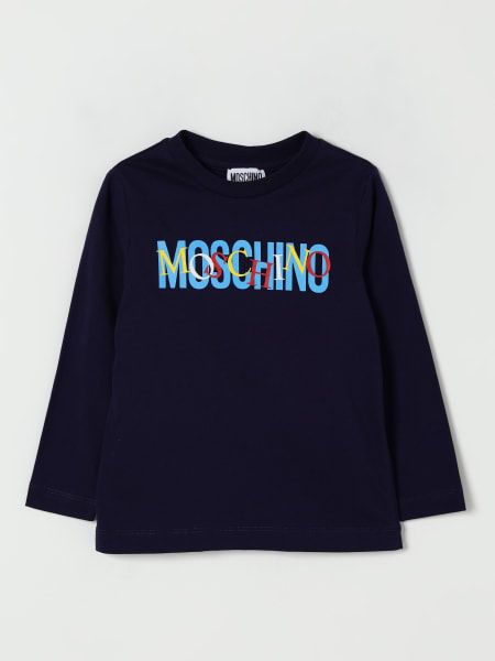 T-shirt in cotone con logo Moschino