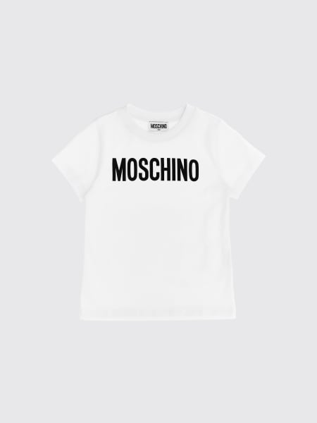 T-shirt in cotone con logo Moschino