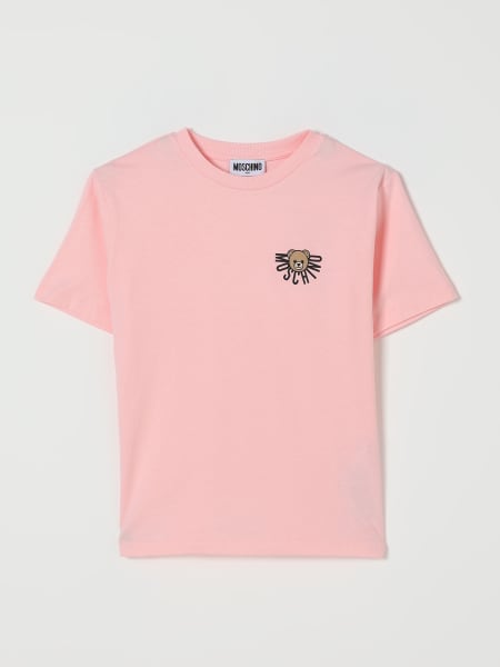 T-shirt in cotone con logo Teddy Moschino