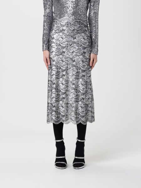 Gonna di pizzo laminato Rabanne