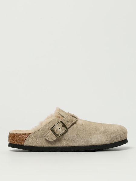 Sabot Boston Birkenstock in camoscio