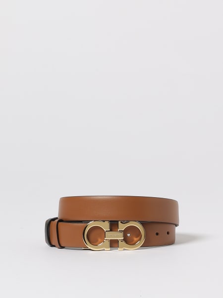 Cintura Gancini Ferragamo reversibile in pelle