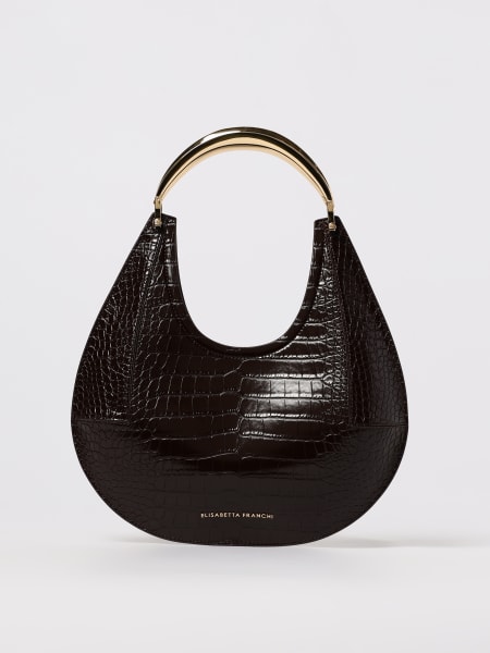 Borsa Hobo Elisabetta Franchi in pelle stampa cocco