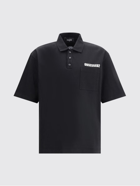 Polo in cotone con logo Dsquared2