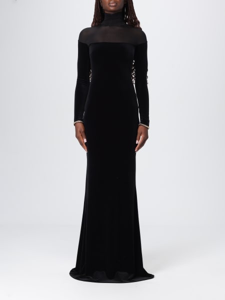 Abito Red Carpet in velluto e jersey Elisabetta Franchi