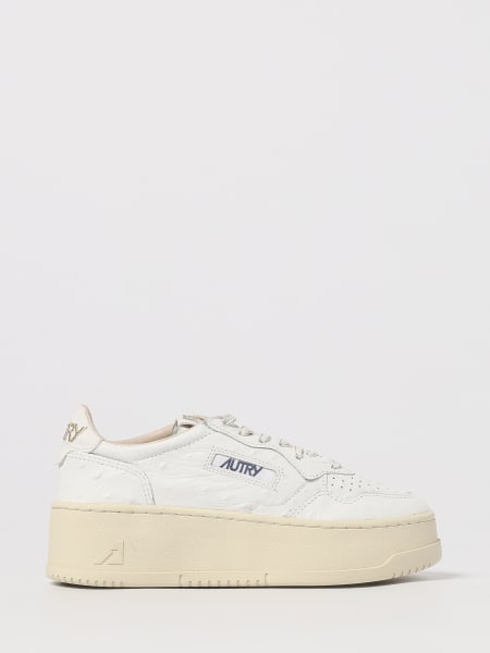 Sneakers Medalist Platform Autry in pelle stampa struzzo