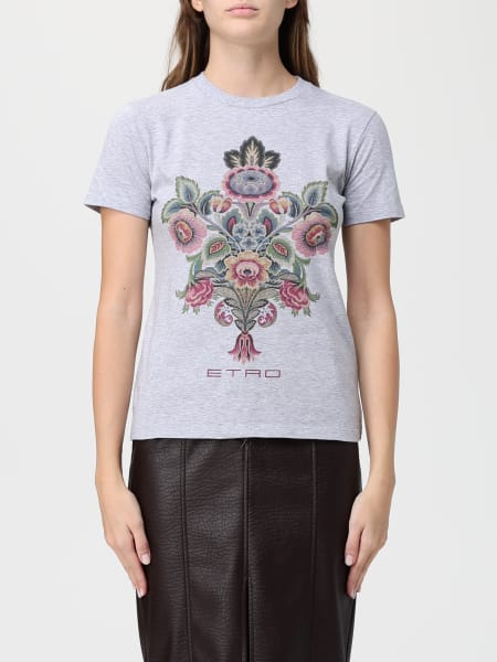T-shirt Etro in cotone con stampa floreale