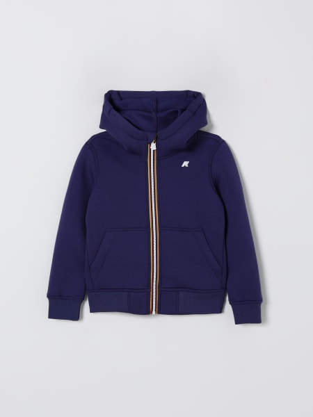 Felpa in cotone con cappuccio K-way