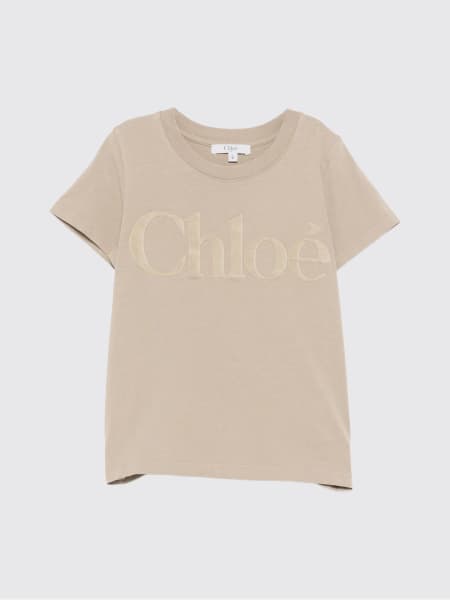 T-shirt in cotone con logo Chloé