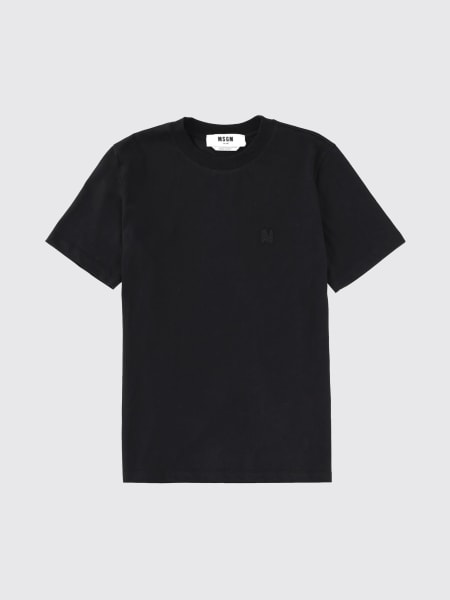T-shirt in cotone con mini logo MSGM