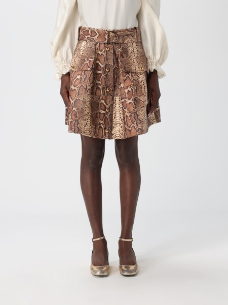 Gonna mini Zimmermann in seta e cotone animalier