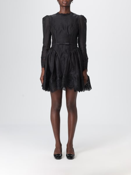 Abito mini Zimmermann in lino e seta con stampa floreale