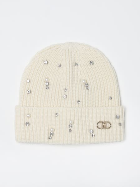 Cappello Liu Jo in maglia a coste con strass