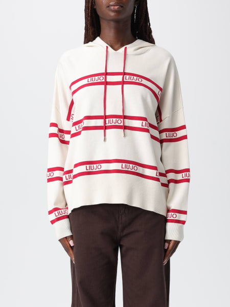 Felpa in maglia Liu Jo in misto viscosa con logo