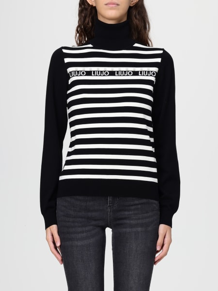 Maglia a dolcevita in viscosa a righe Liu Jo