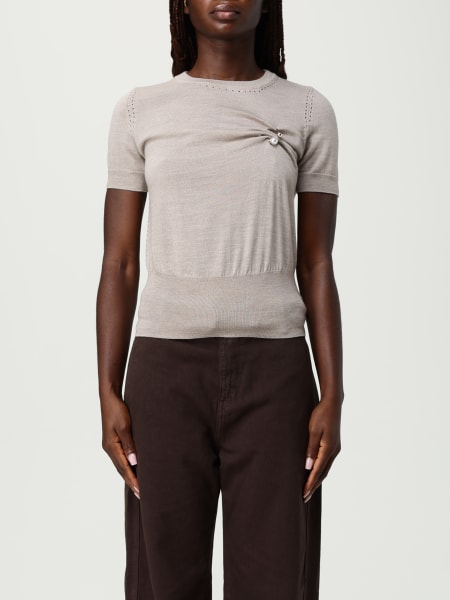 Maglia in lana vergine con piercing Liu Jo