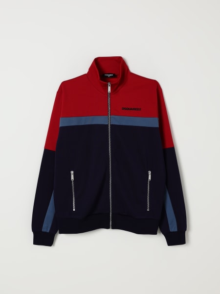 Felpa in misto cotone con logo Dsquared2