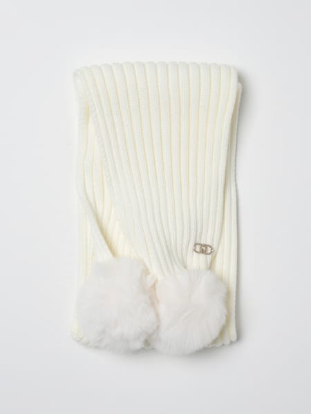 Sciarpa Liu Jo in maglia a coste con pompon