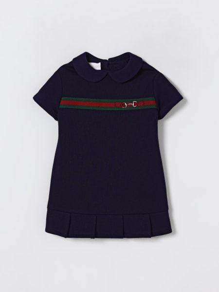 Abito a polo in cotone Web Gucci
