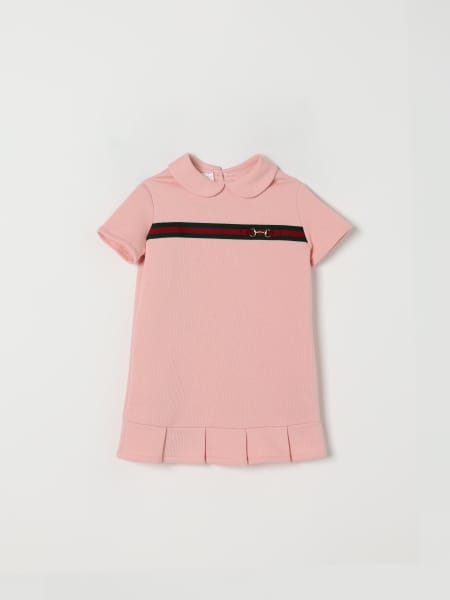 Abito a polo in cotone Web Gucci