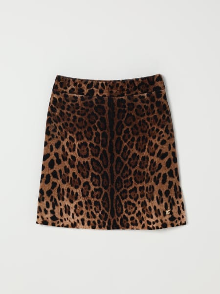 Gonna in lana vergine animalier Dolce & Gabbana