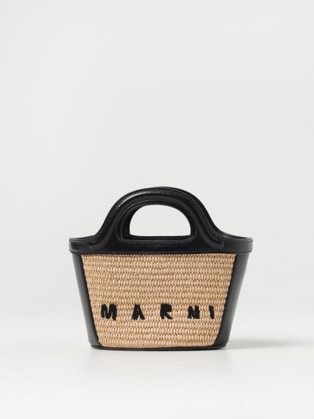 Borsa Tropicalia Marni in rafia e pelle