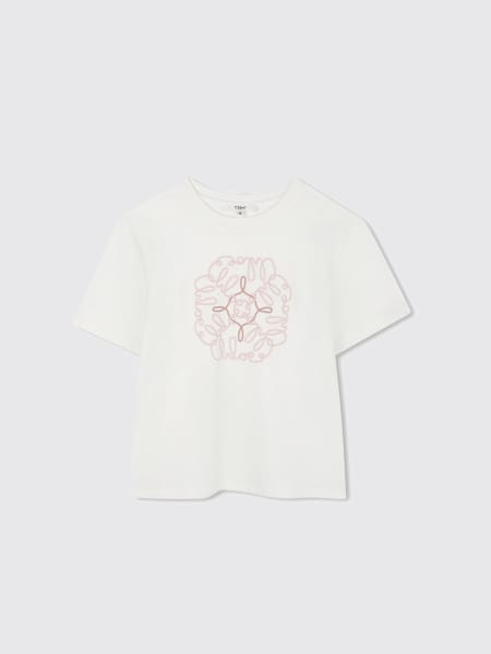 T-shirt in cotone con logo Chloé