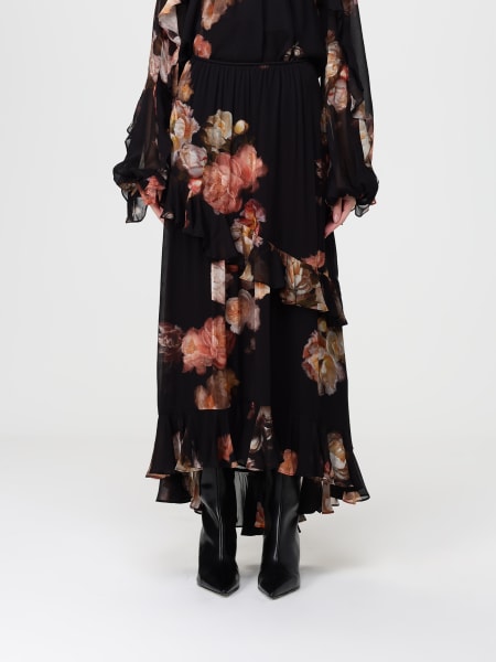 Gonna Zimmermann in chiffon con stampa floreale