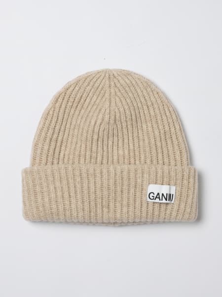 Cappello Ganni in misto lana riciclata a coste