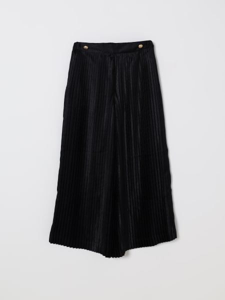 Gonna lunga plissettata Balmain con monogramma