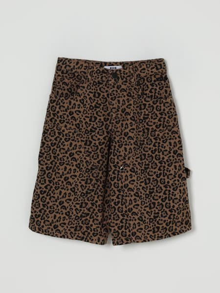 Pantaloncino MSGM Kids in cotone animalier