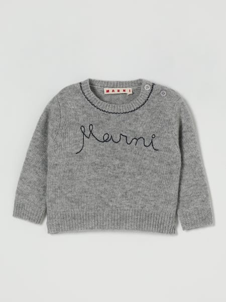 Maglione a girocollo con logo Marni