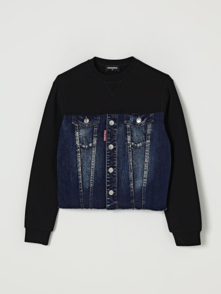 Felpa Dsquared2 in denim e cotone