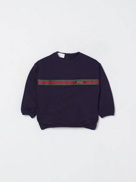 Maglia in cotone con morsetto Web Gucci