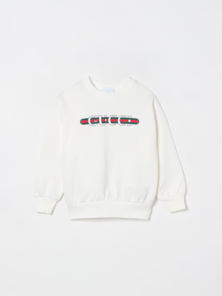 Felpa a girocollo in cotone con logo Gucci