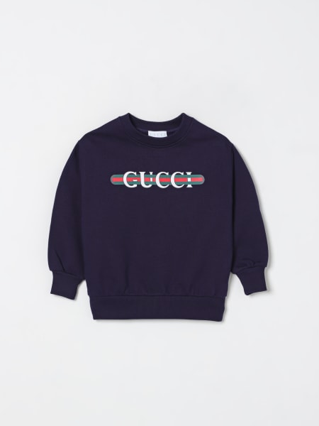 Felpa a girocollo in cotone con logo Gucci