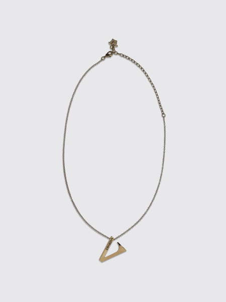 Collana V Versace in ottone con ciondolo